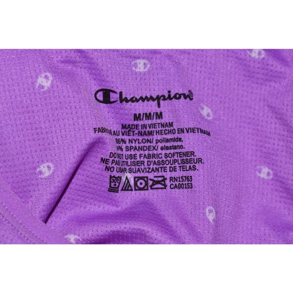 CHAMPION NEW $22‎ Active Brights Bralette C Logo Purple Medium - Picture 3 of 3